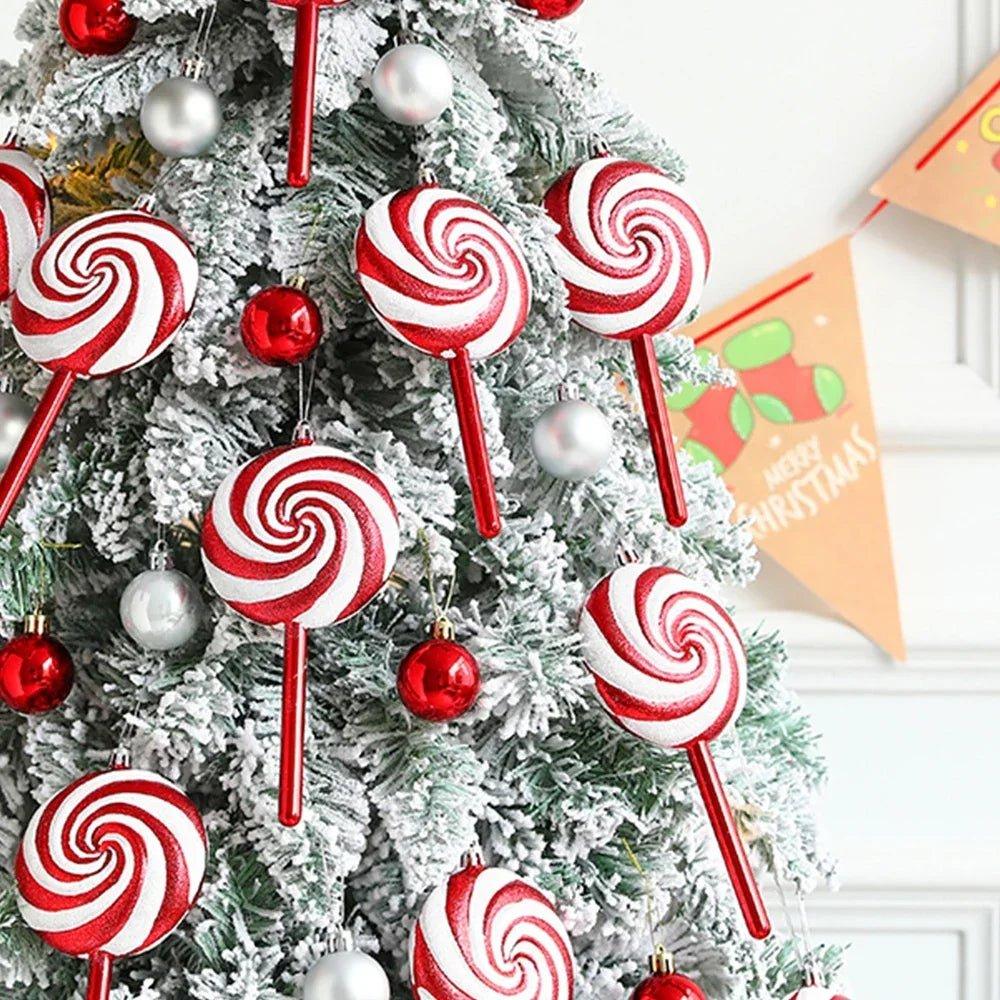 Christmas Big Lollipop Candy Cane Pendant