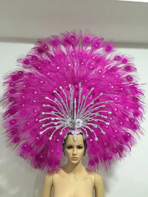 The Stardust Mirage – Premium Mohawk Feather Samba Carnival Headdress
