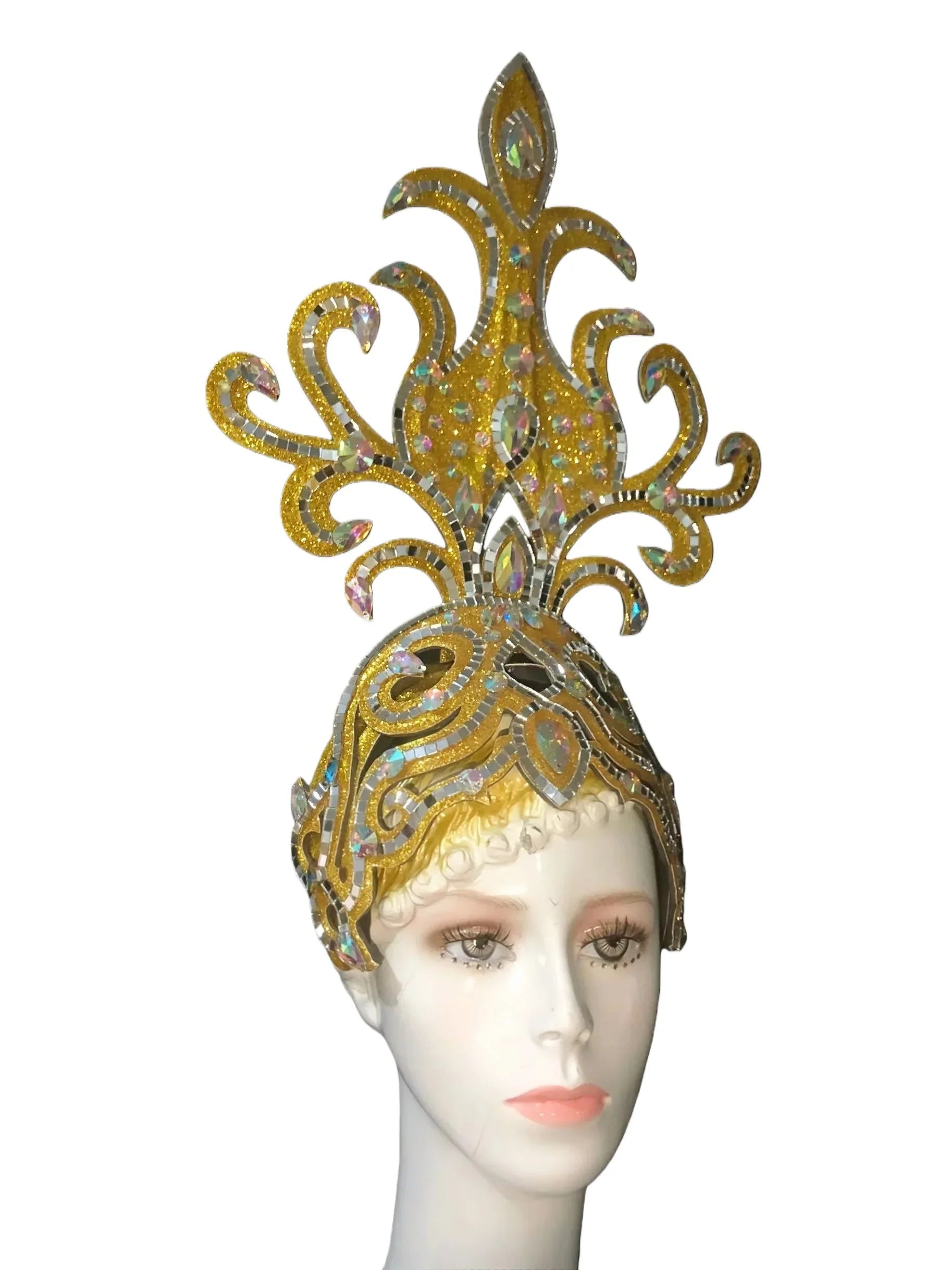 Brazil Rio Spanish Cuba Santiago Havana Venice Dionysia carnival Float Mask dress masque ball costume samba Golden Crown