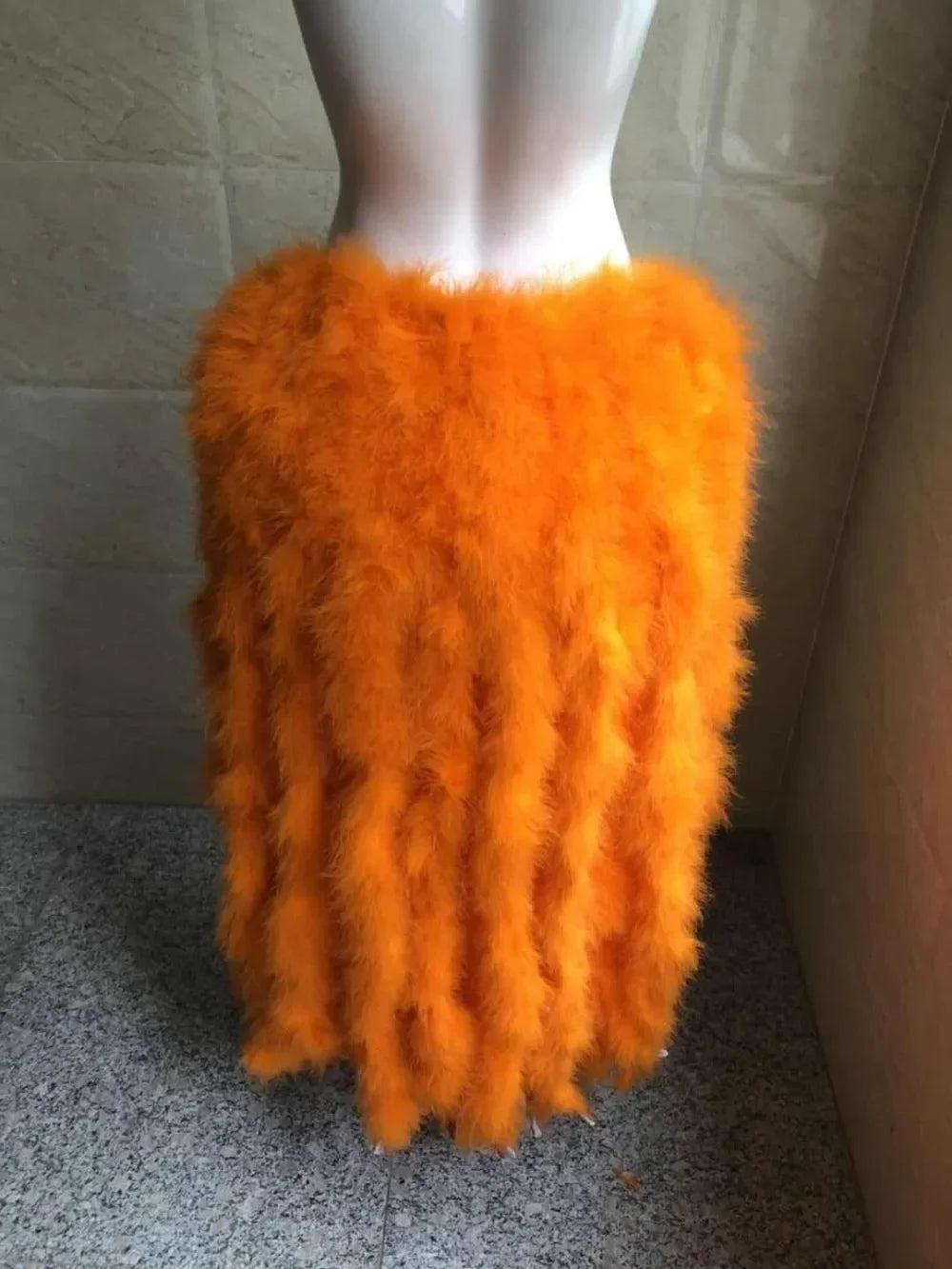 Long Feather Bustle Skirt Costume Accessory