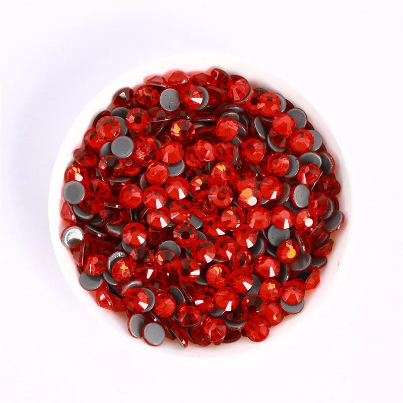 SS3-SS30 Red Series Non-Hotfix Glass Flat-Back  Rhinestones