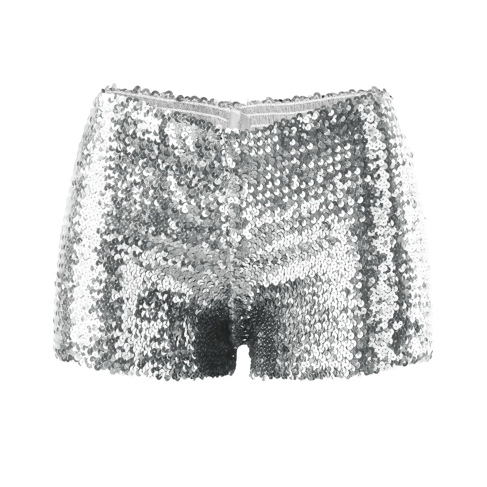 The Stardust Encore Sequin Shorts – High-Waist Performance Hot Pants