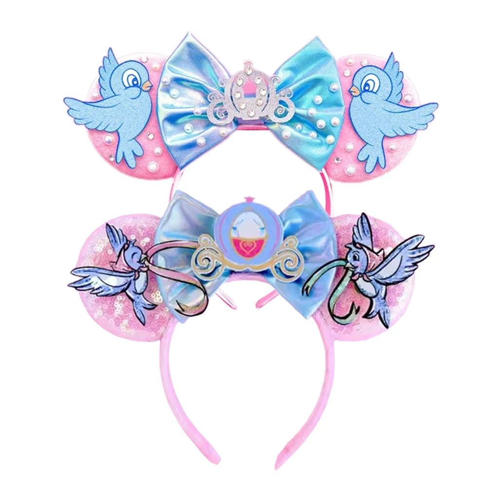 Mouse Ears Sequin Bow Cosplay Headband for Women & Adults