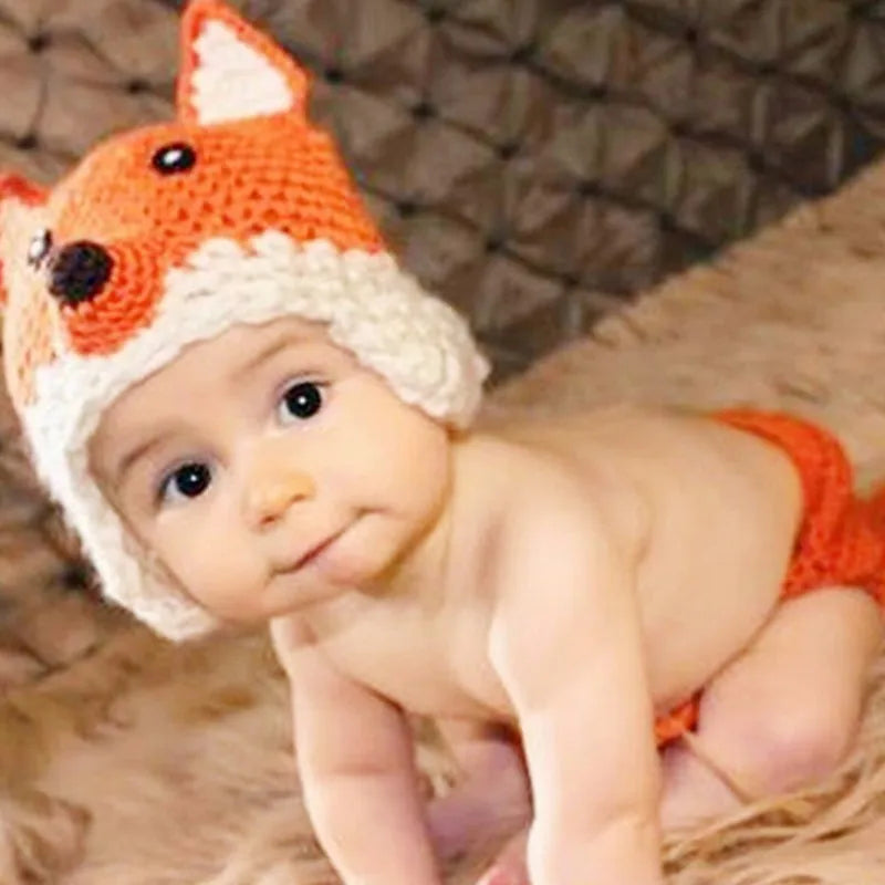 Animal Style Newborn Baby Crochet Halloween Costume - Handmade Cartoon Mouse, Sleepy Owl & Frog Photography Props & Baby Gift