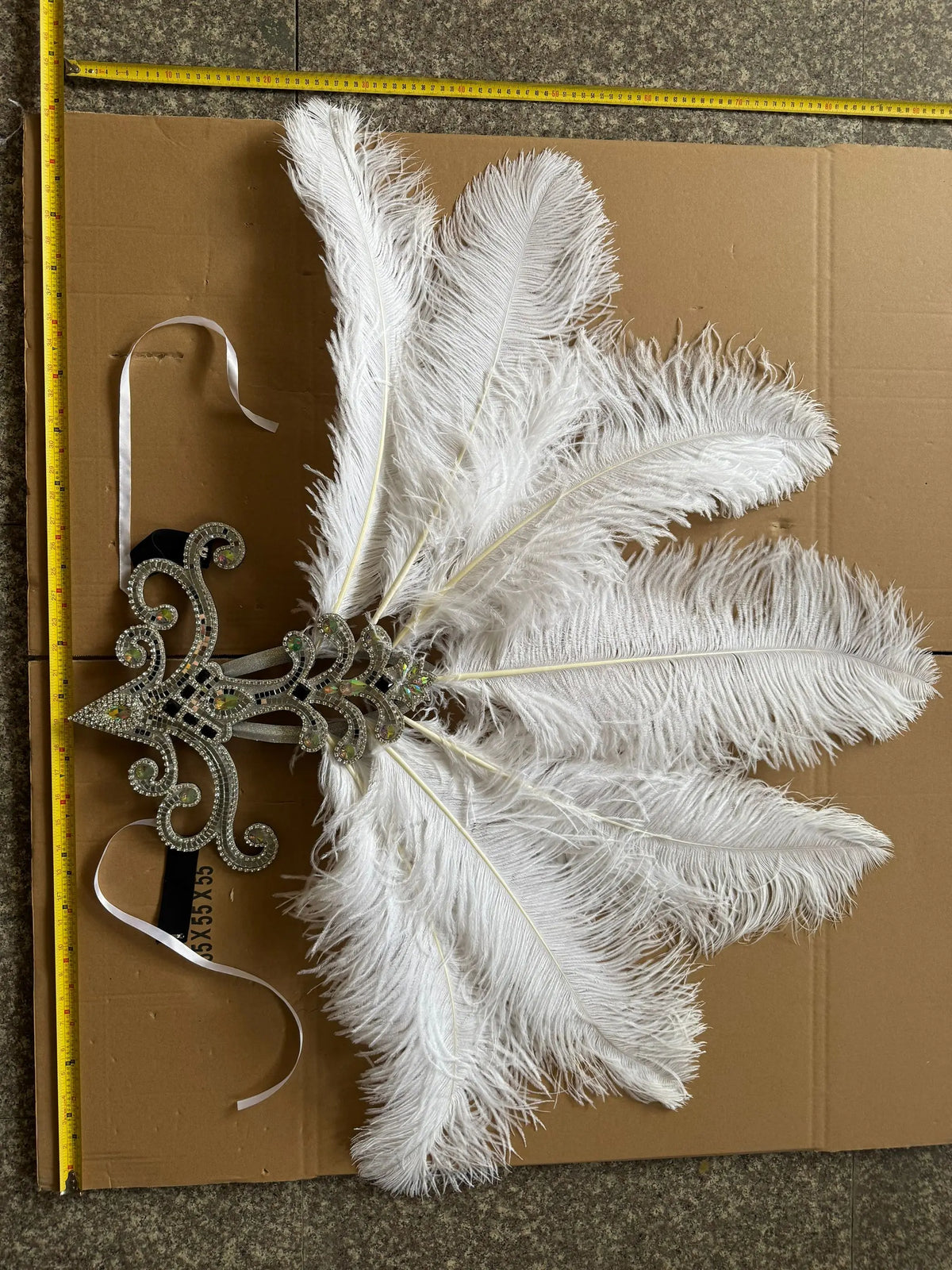 The Stardust Samba Queen – Premium Feathers & Rhinestones Carnival Headdress