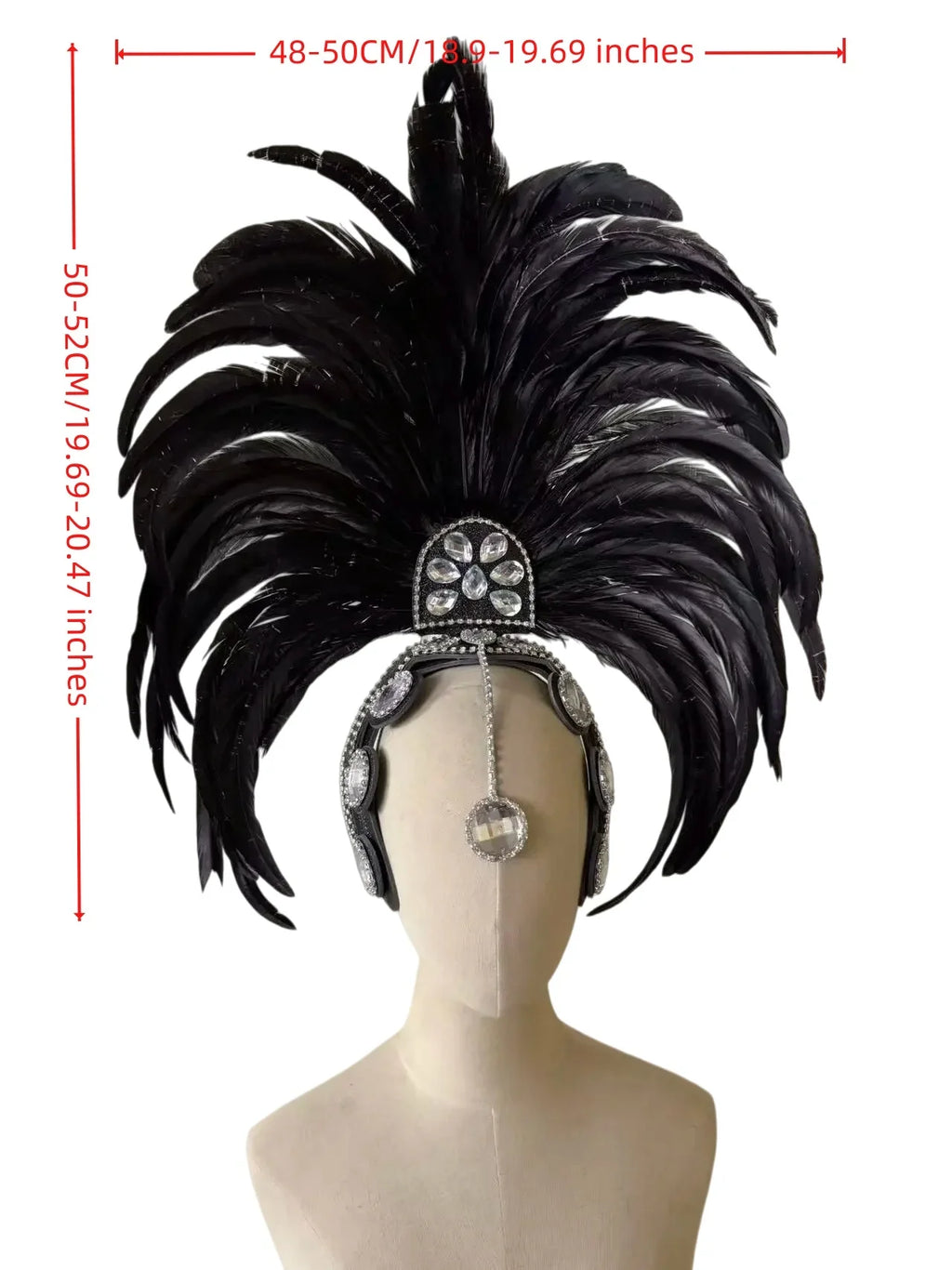 The Stardust Samba Enchantment – Exquisite Feathered Dance & Stage Headdress