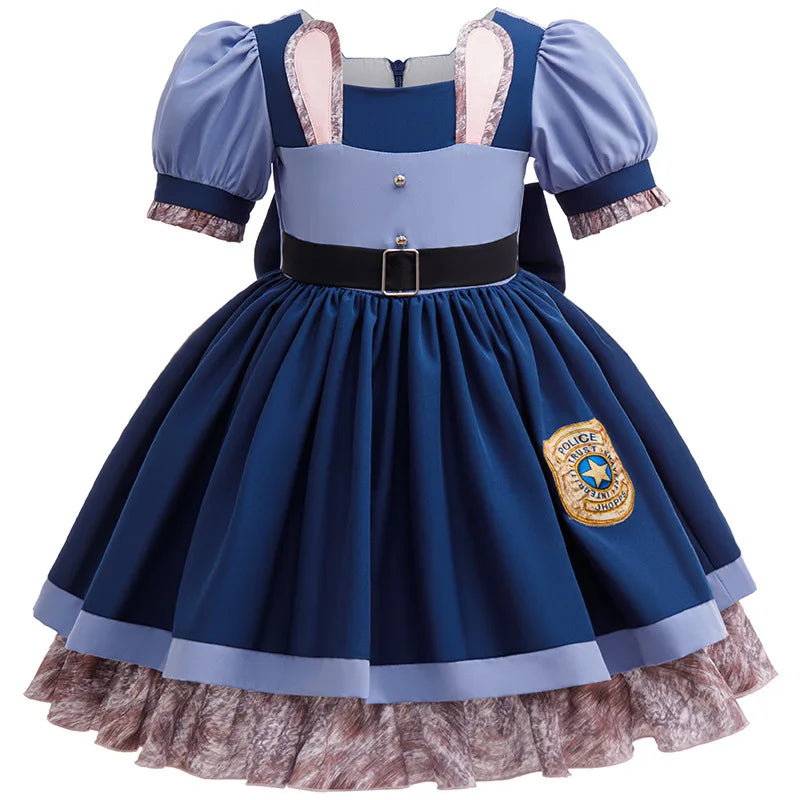 Girls Judy Hopps Bunny Police Costume Dress – Zootopia Outfit