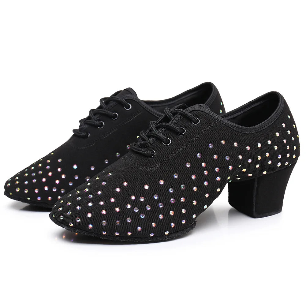 The Stardust Midnight Flash Oxford – Rhinestone Lace-Up Dance Shoe