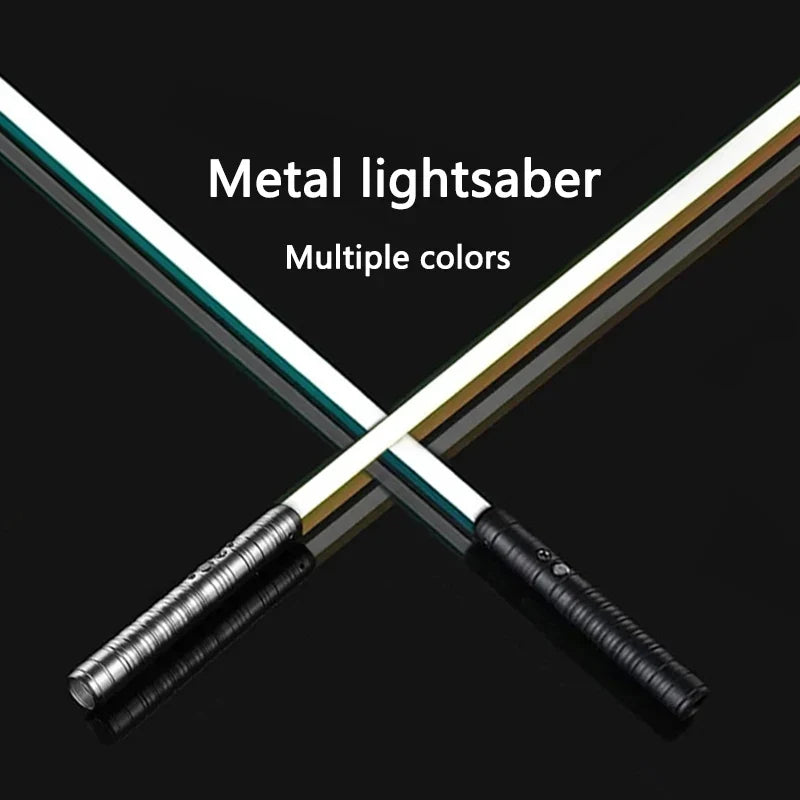 RGB Metal Lightsaber Rechargeable LED Cosplay Light Sword with Sound Effects