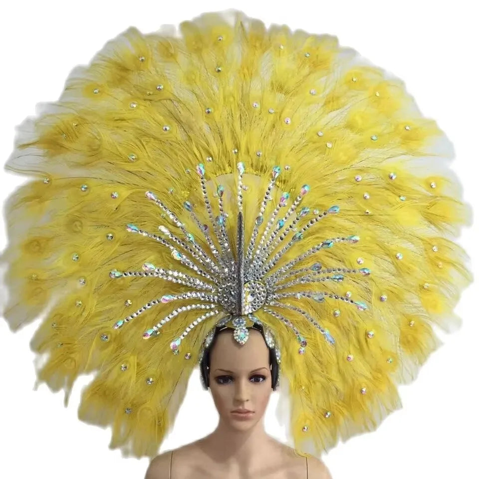 The Stardust Mirage – Premium Mohawk Feather Samba Carnival Headdress