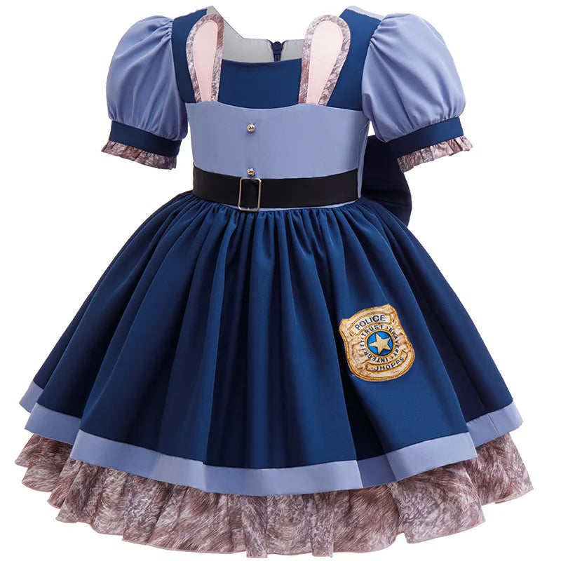 Girls Judy Hopps Bunny Police Costume Dress – Zootopia Outfit