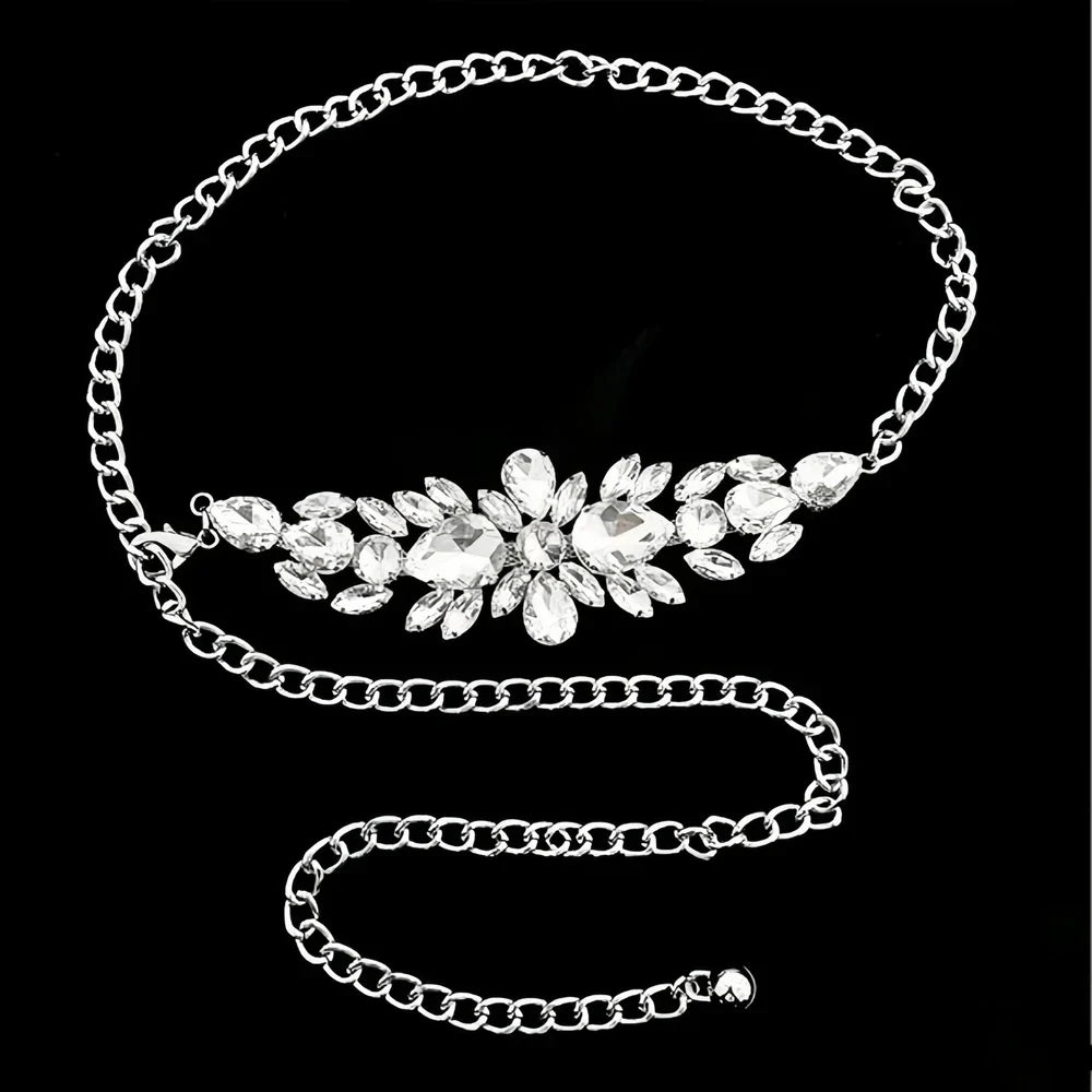 Rhinestone Chain Belt