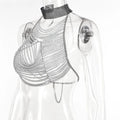 Crystal Chest Chain Body Harness Crop Top & Festival Party Jewelry
