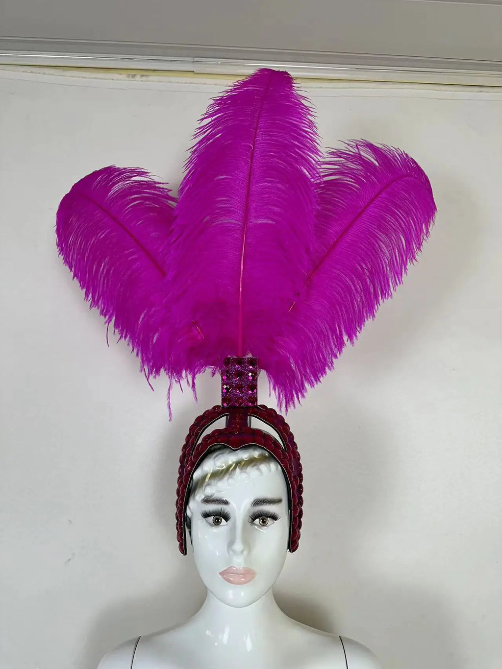 The Stardust Azure Sovereign – Royal Blue Feather Samba Carnival Headdress