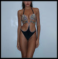 Dazzling Beaded Chest Harness & Bikini Body Jewelry Set