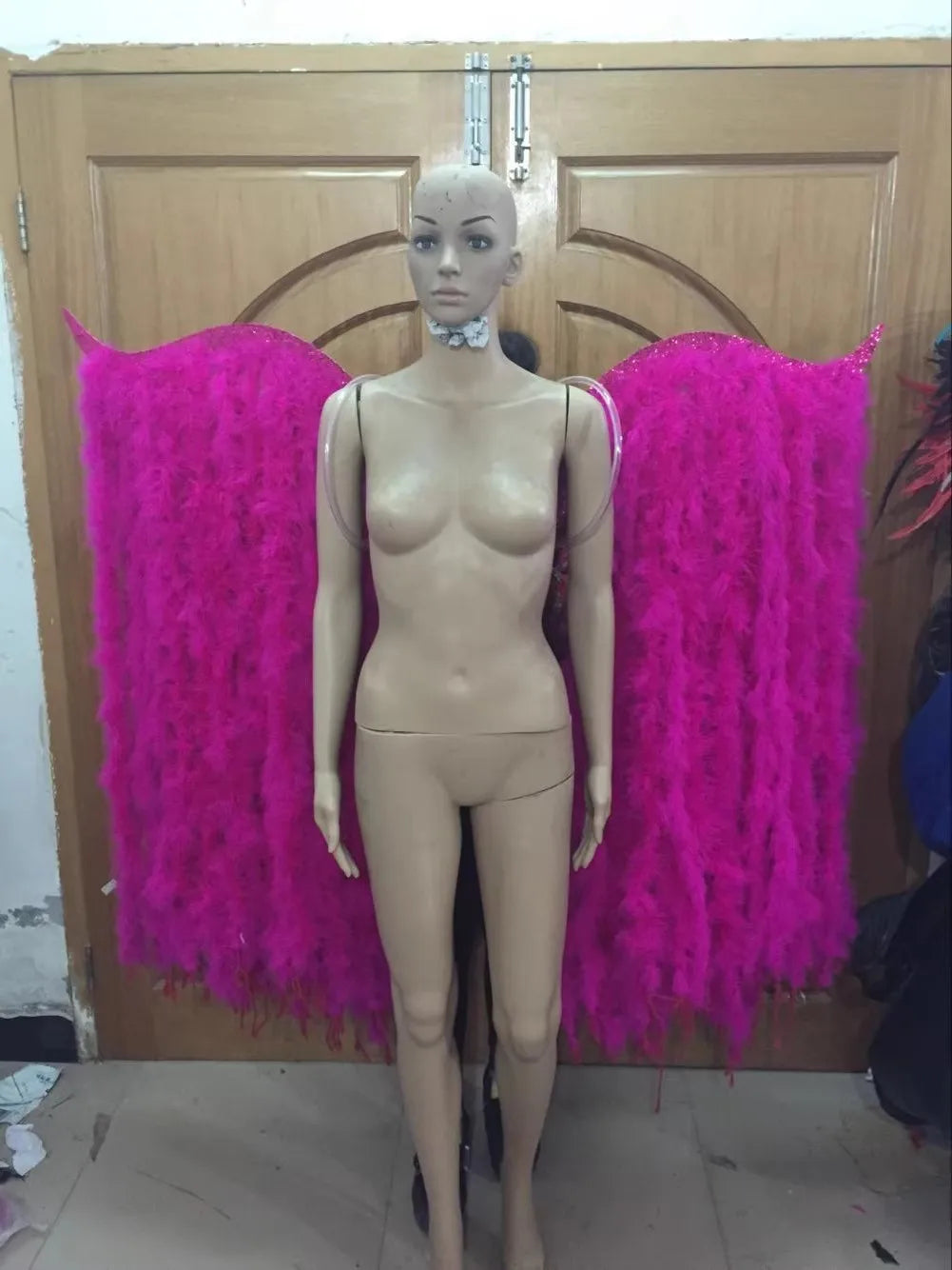 Large Feather Wing Backpiece with Shoulder Straps