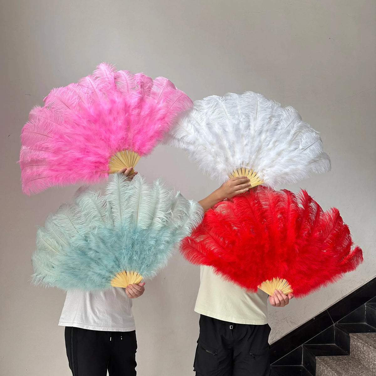 100CM Ostrich Feather Fans