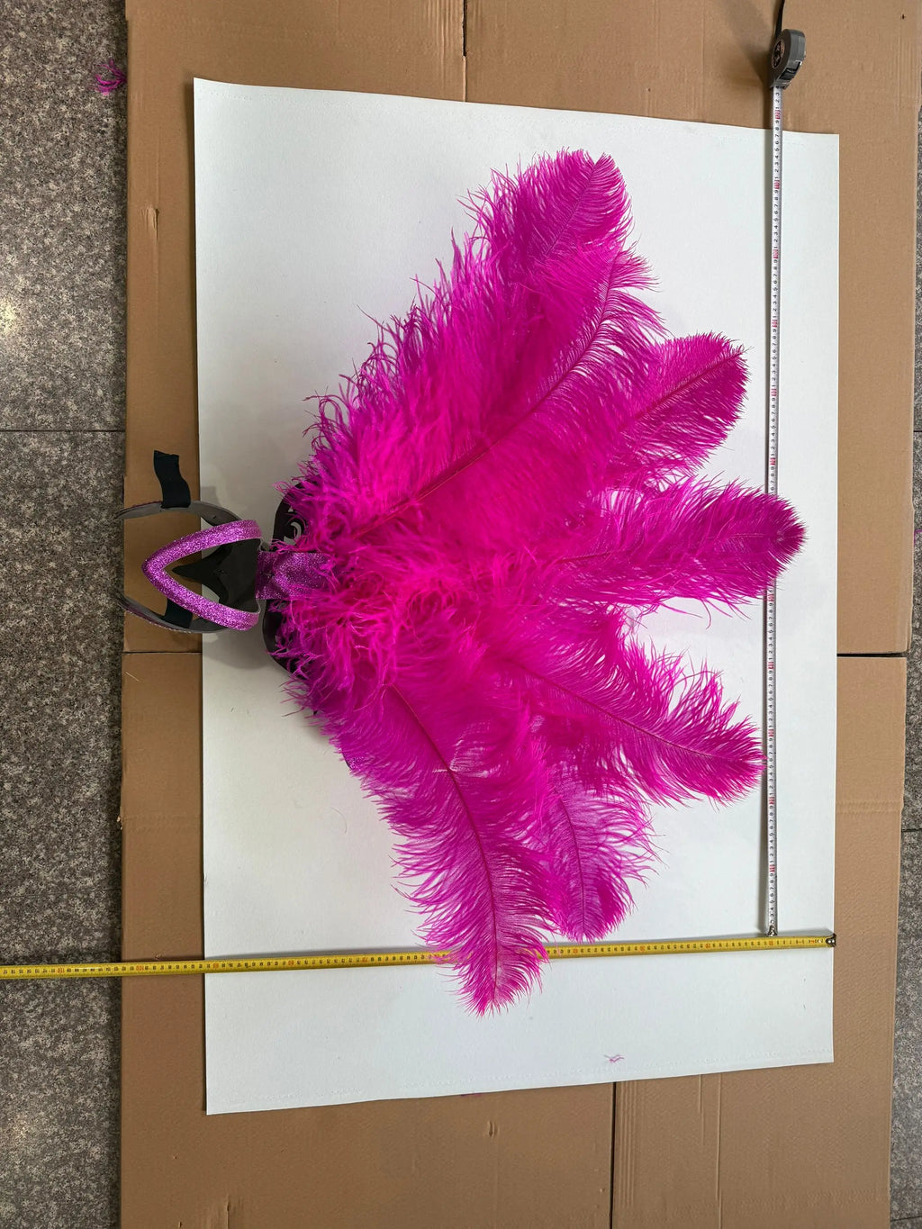 The Stardust Dionysia – Rose Red Feather Carnival & Masque Ball Headdress