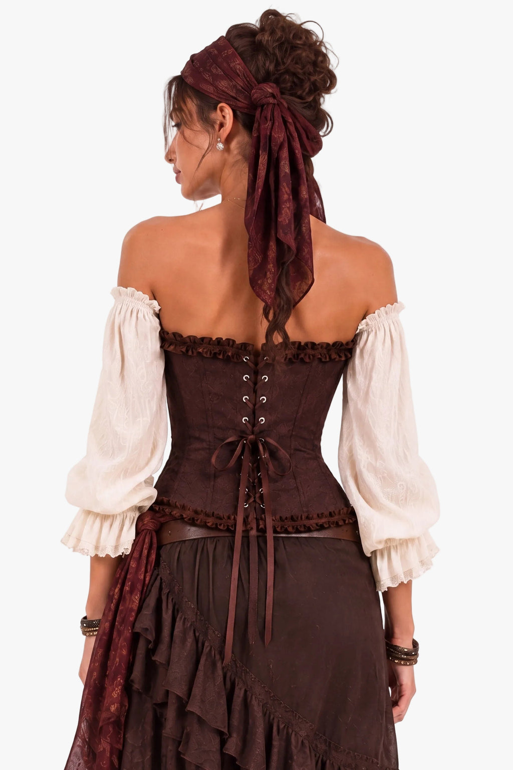 Saddle Rose Brown Corset