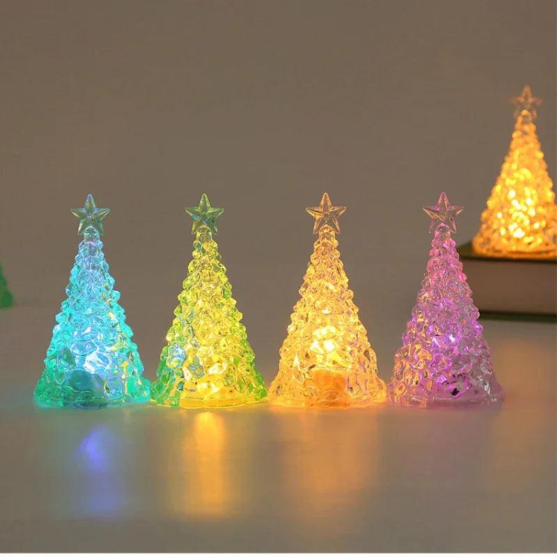 4.1 in LED Crystal Christmas Tree Night Light