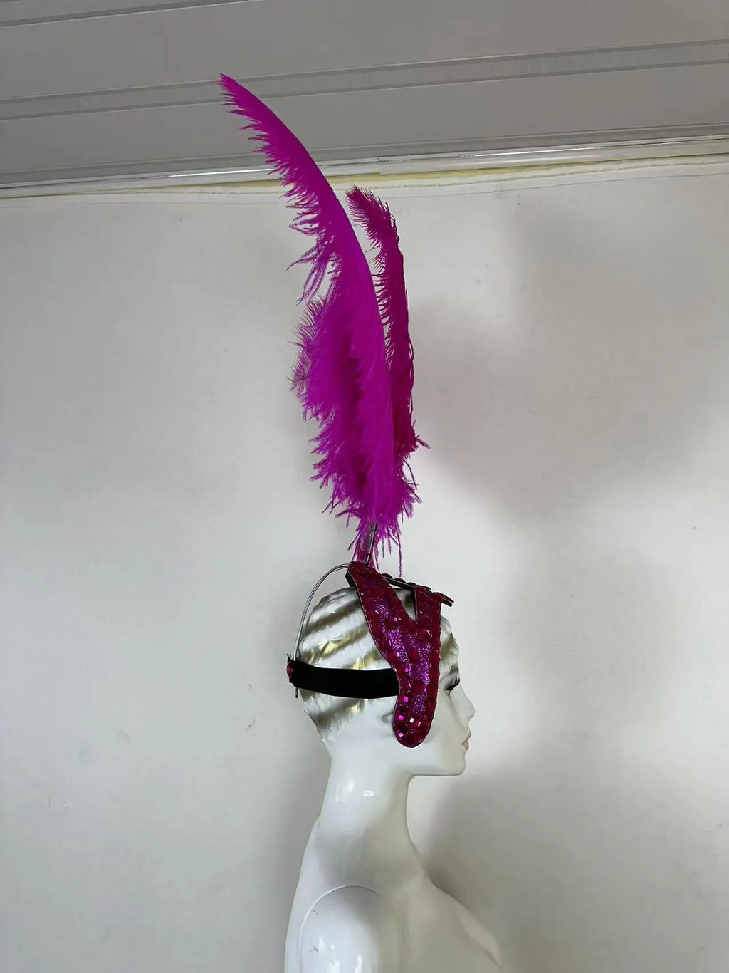 The Stardust Azure Sovereign – Royal Blue Feather Samba Carnival Headdress