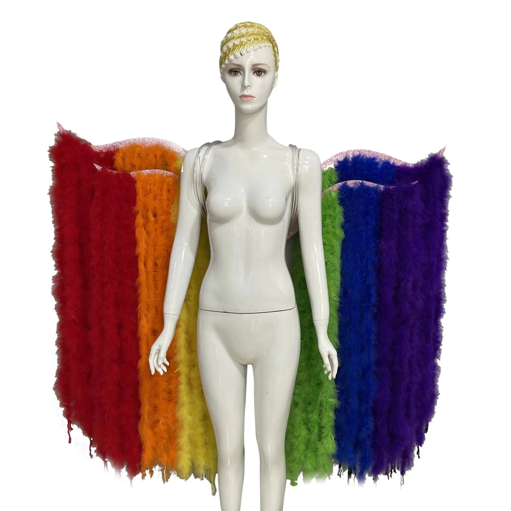 Large Feather Wing Backpiece with Shoulder Straps