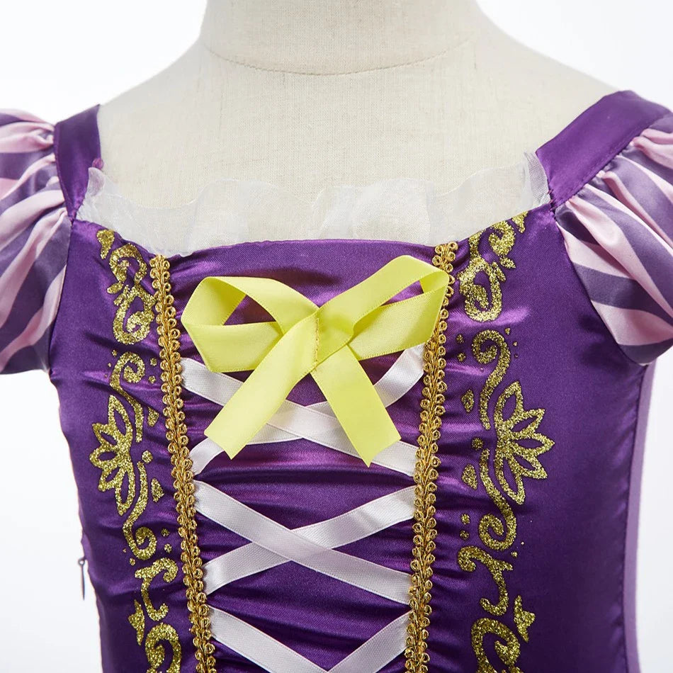 Girls Rapunzel Princess Costume Dress – Tangled Cosplay Outfit