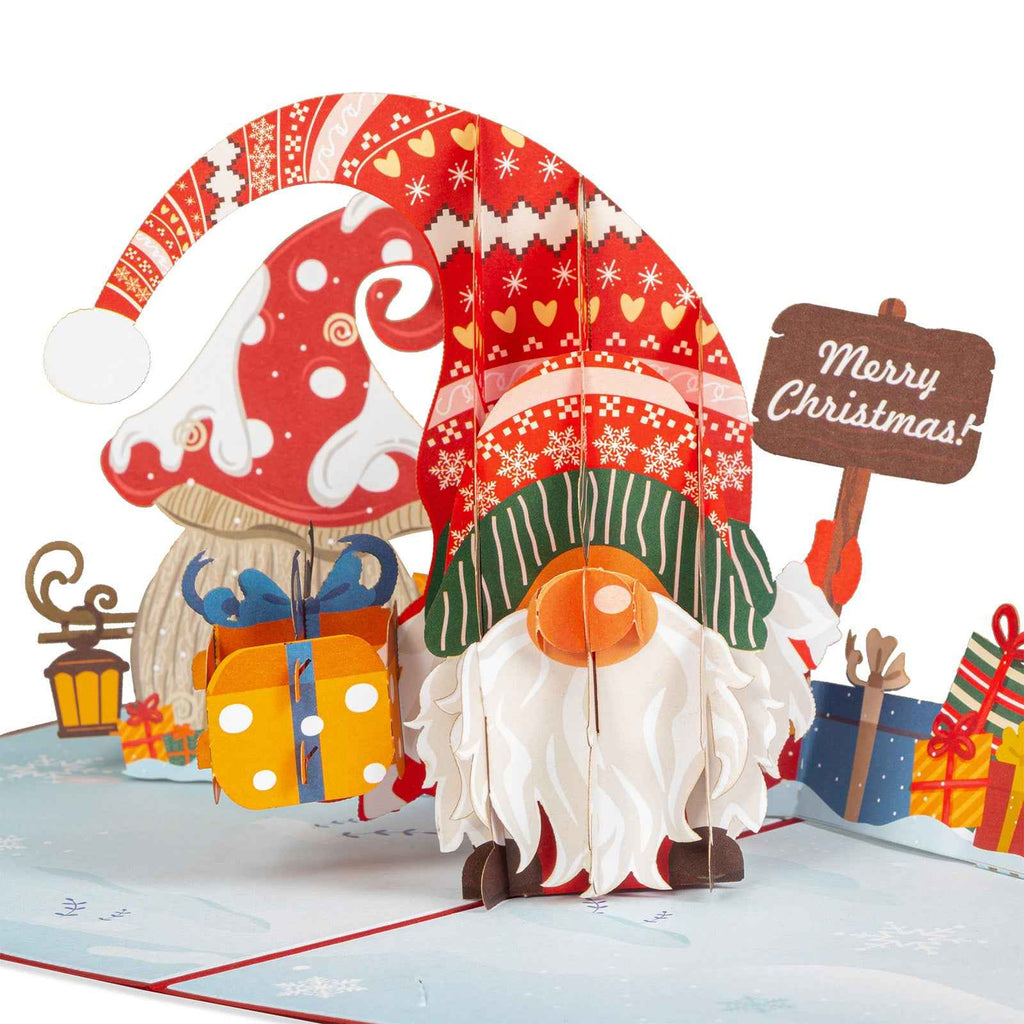 Santa Gnome Pop Up Card