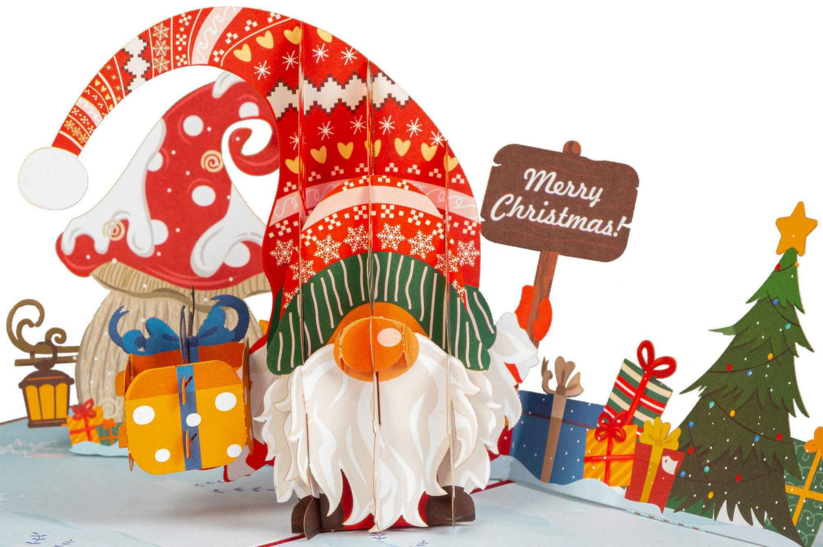 Santa Gnome Pop Up Card