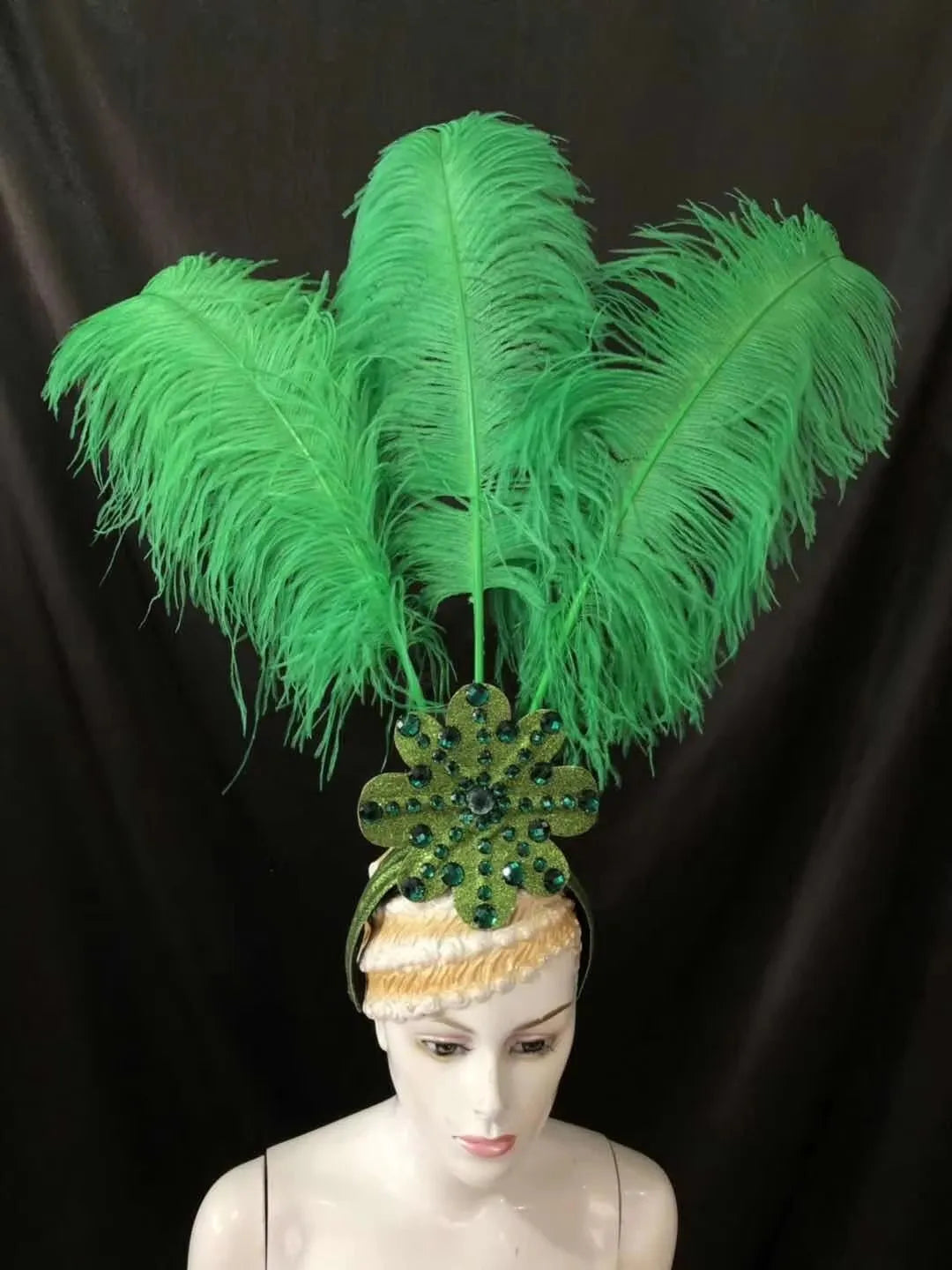 The Stardust Flora Cabaret Crown – Five-Flower Rhinestone Headdress