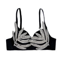 Diamond Rhinestone Leaf Embroidered Bustier Top & Corset Bralette