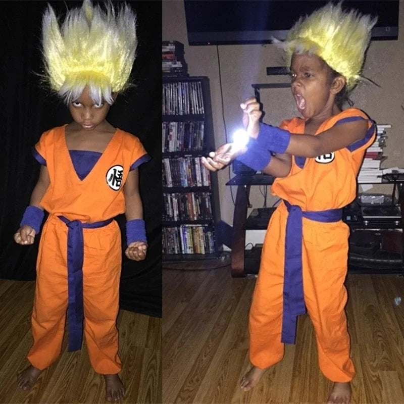 Son Goku Anime Cosplay Costume Set – Kids & Adult Outfit
