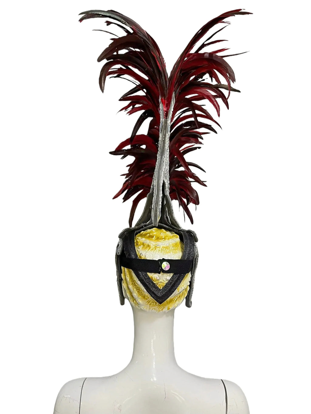 The Stardust Dionysia – Elegant Feathered Samba Carnival & Masquerade Headdress