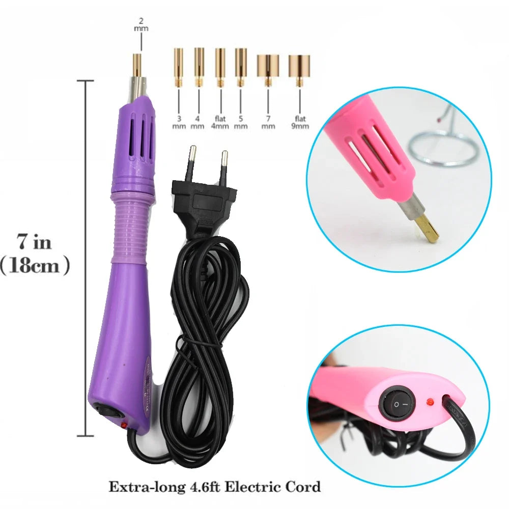 Fast-Heated Hotfix Rhinestone Applicator Wand Tool Kit