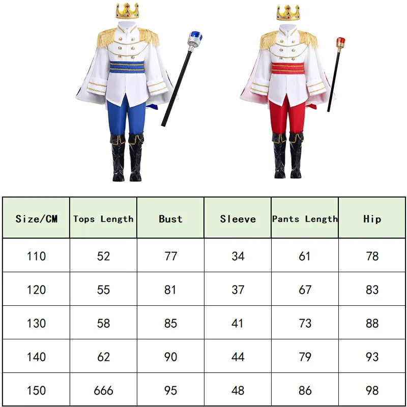 Boys King Carnival Costume 7 Piece – Royal Prince Outfit