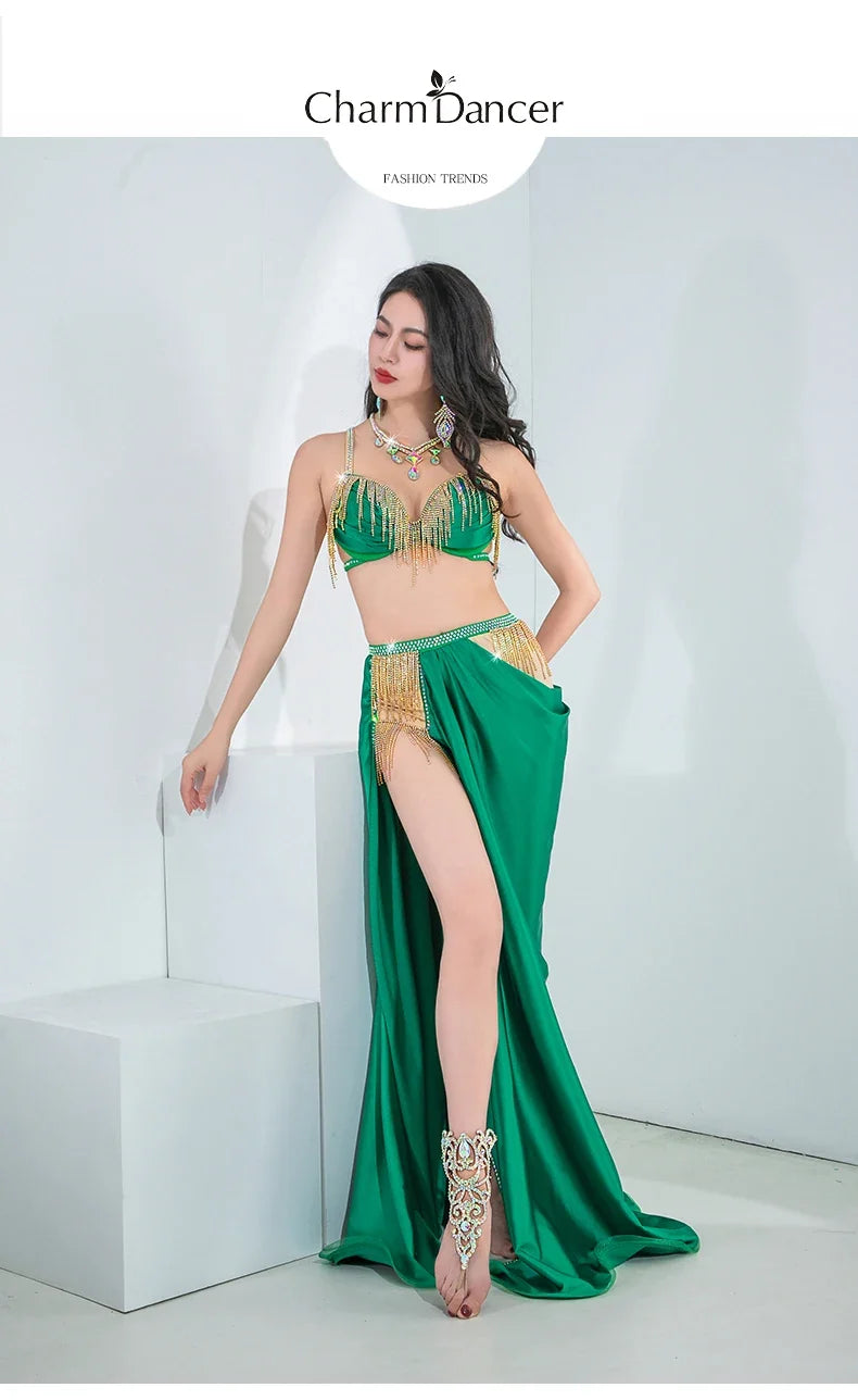 The Stardust Oasis 4-Piece Ensemble – Luxury Belly Dance Performance Suit