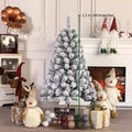 4 to 7 ft Flocked White Artificial Christmas Tree