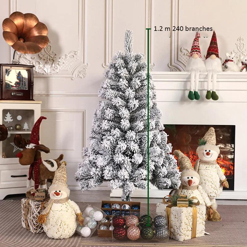 4 to 7 ft Flocked White Artificial Christmas Tree