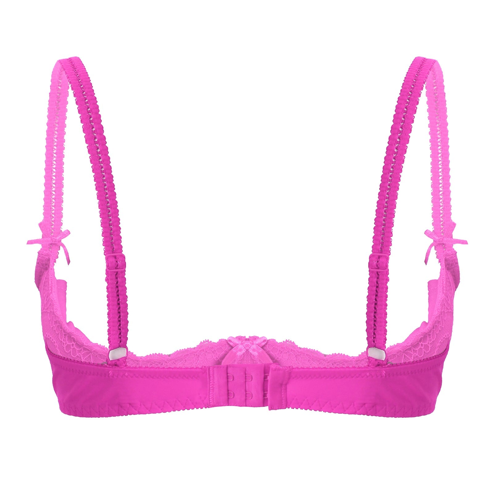 Lace Underwire Half-Cup Push-Up Bra