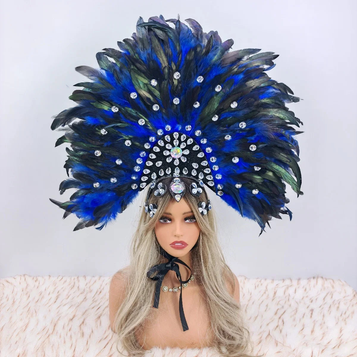 Luxury Party Feather Headdress & Carnival Designer Cosplay Crown