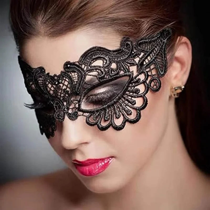 Women Lace Masquerade Mask Hollow Eye Mask Halloween Costume