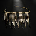 Rhinestone Fringe Tassel Ankle Chains