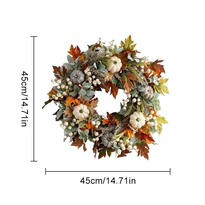 Fall Pumpkin, Berry & Maple Leaf Wreaths