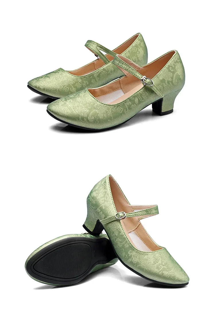 The Stardust Blossom Chinoiserie Dance Pump – Vintage Latin & Cabaret Heel