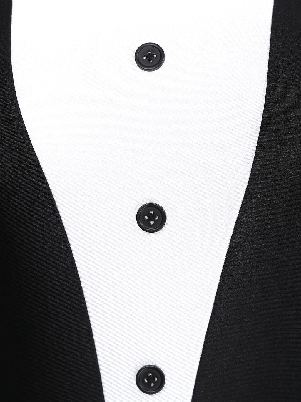 Tuxedo Bowknot Long Sleeve Ruffle Leotard Dress Magician Costume