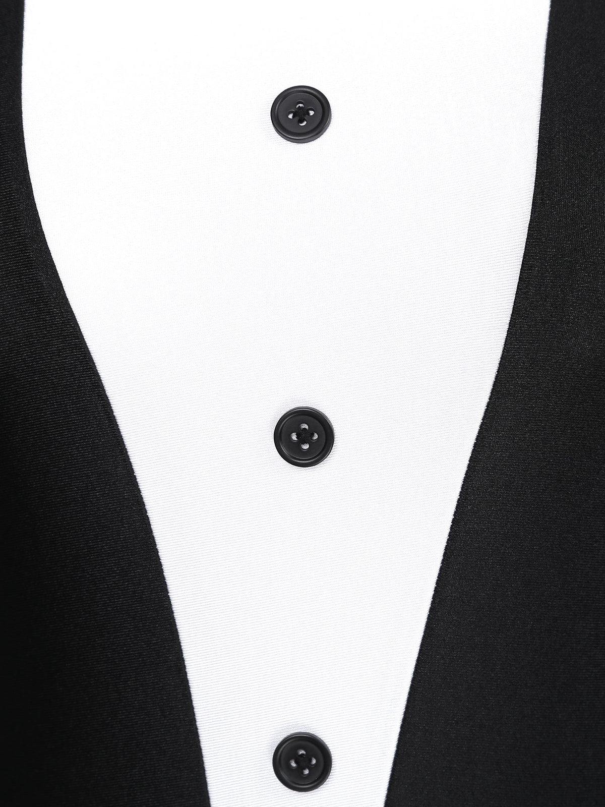 Tuxedo Bowknot Long Sleeve Ruffle Leotard Dress Magician Costume