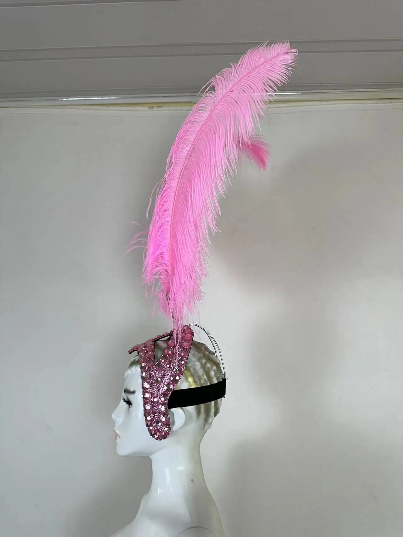 The Stardust Azure Sovereign – Royal Blue Feather Samba Carnival Headdress