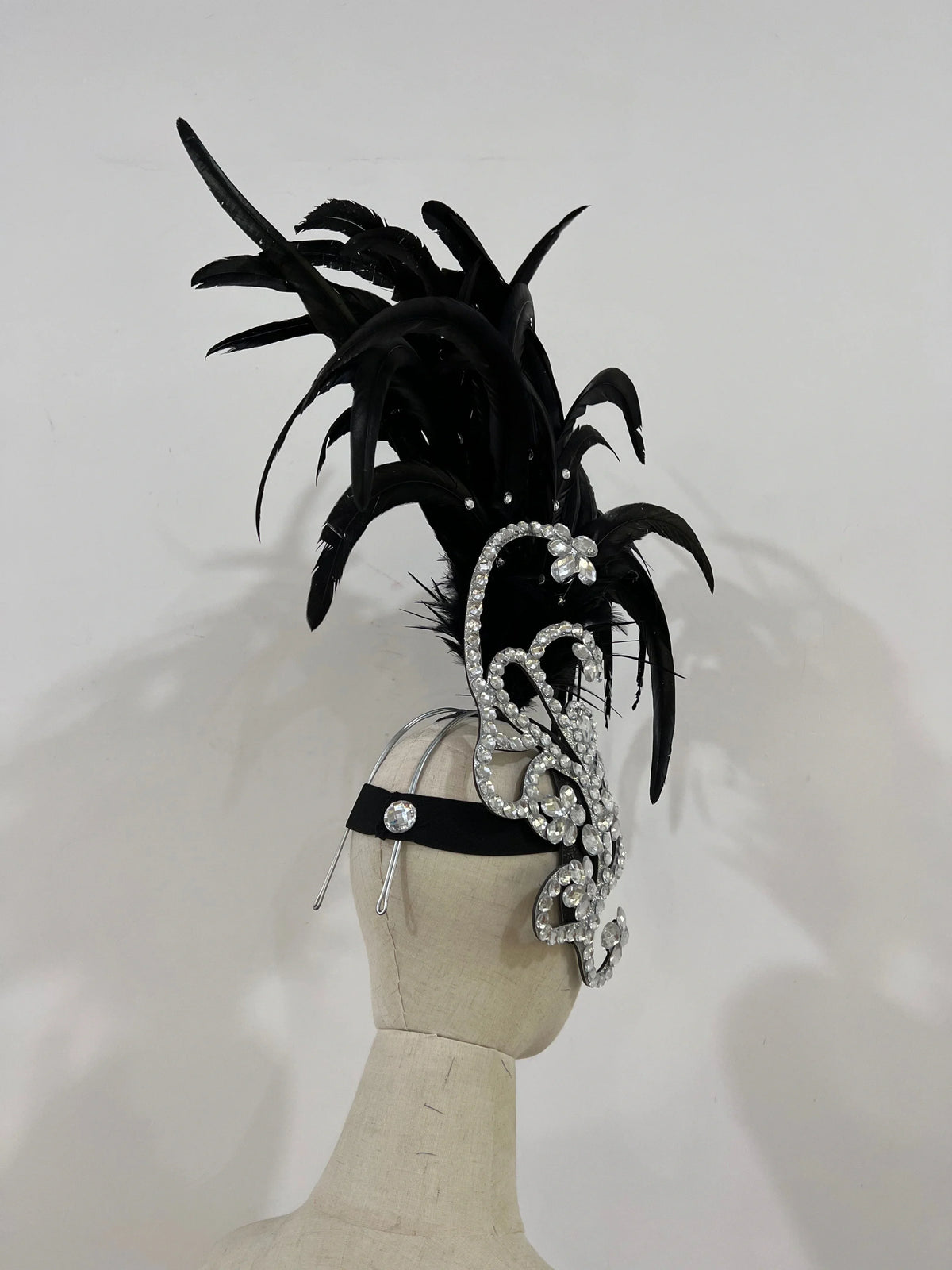 The Stardust Empress – Deluxe Feathered Samba & Carnival Crown
