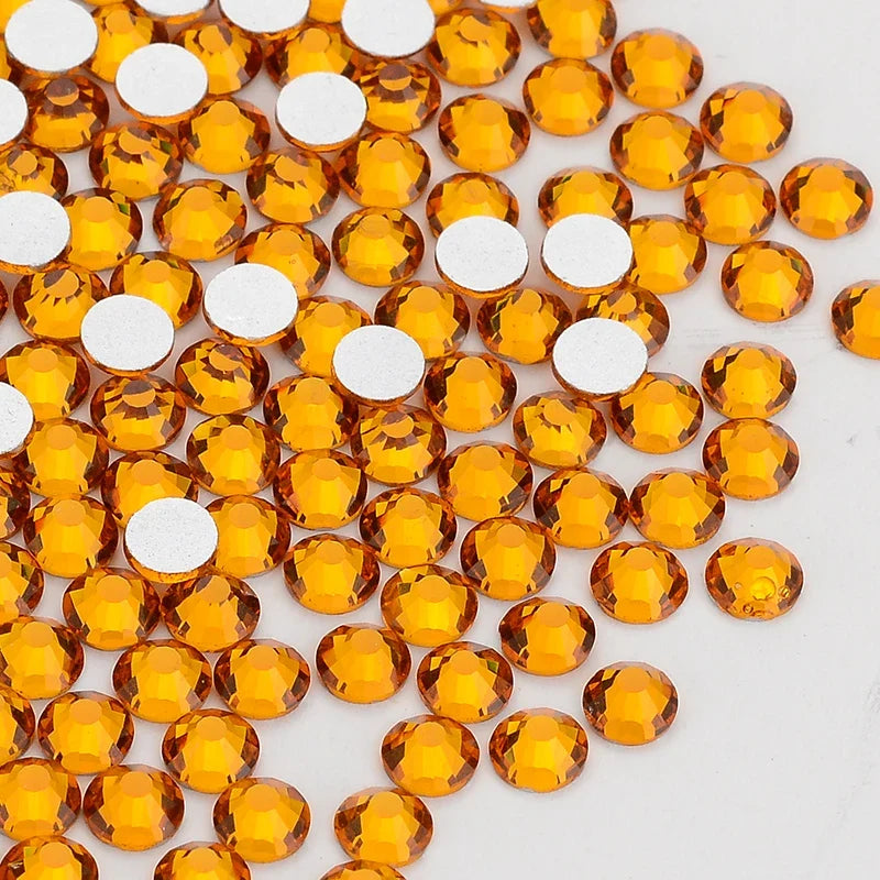 SS3-SS30 Yellow Series Non-Hotfix Glass Flat Back Rhinestones