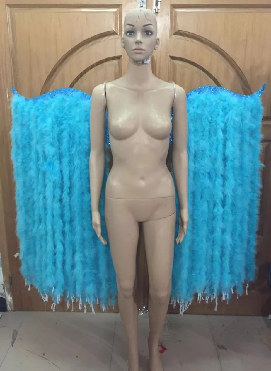 Large Feather Wing Backpiece with Shoulder Straps